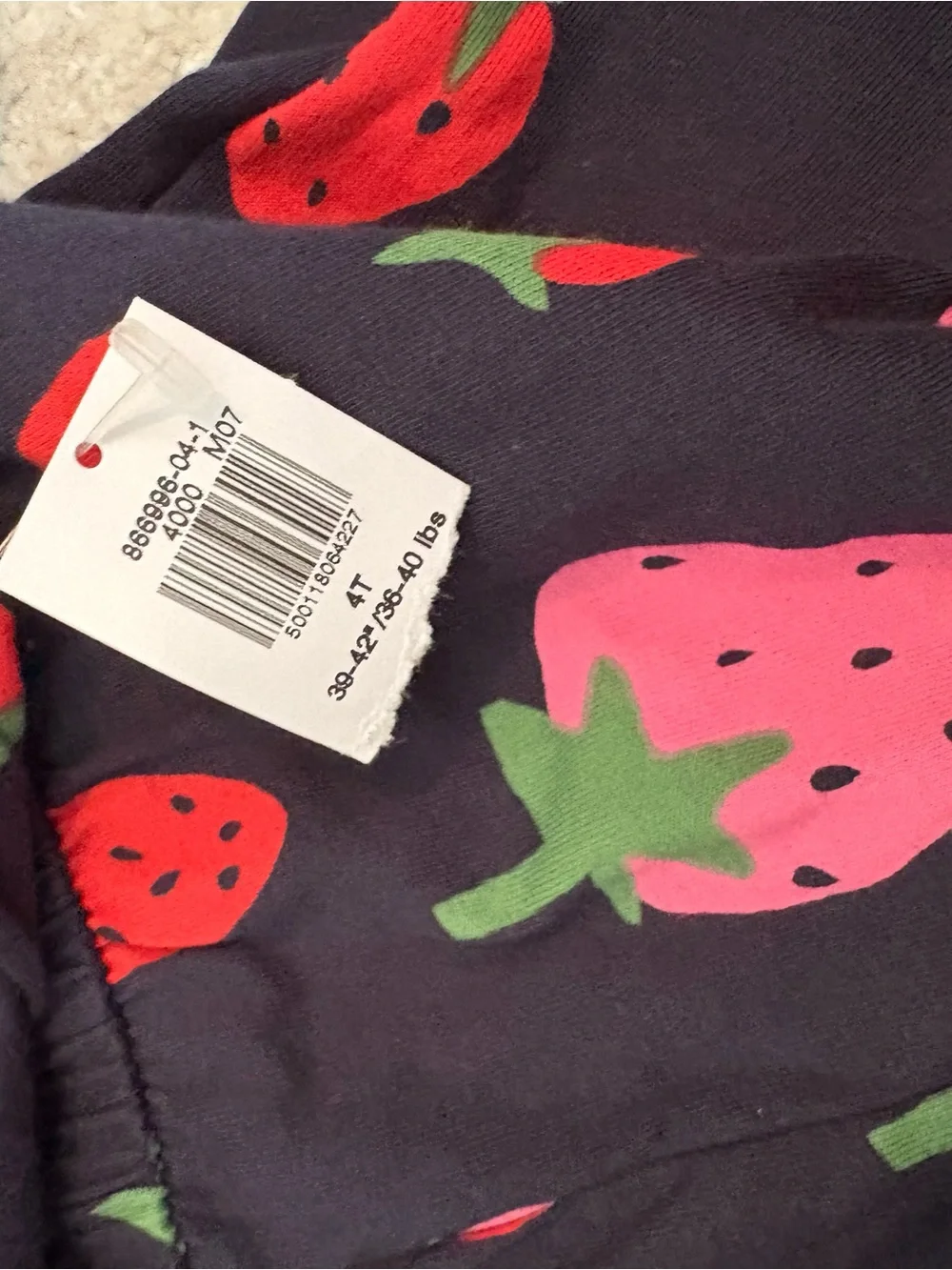 Old Navy Black Strawberry Print Girls Romper - Red & Pink